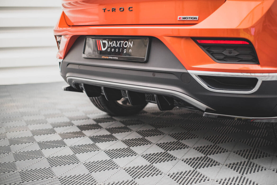 Heckansatz Diffusor passend für VW T-Roc Mk1 schwarz Hochglanz