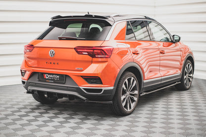 Heckansatz Diffusor passend für VW T-Roc Mk1 schwarz Hochglanz