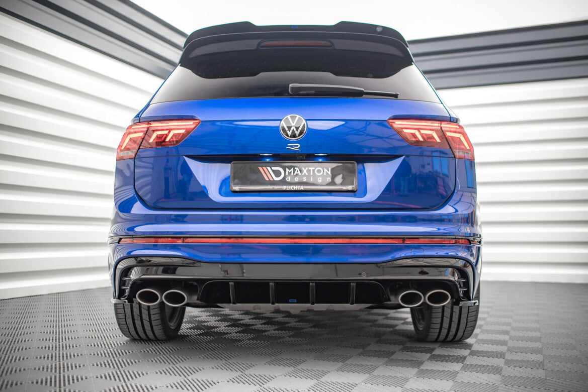 Heckansatz Diffusor passend für VW Tiguan R Mk2 FL schwarz Hochglanz