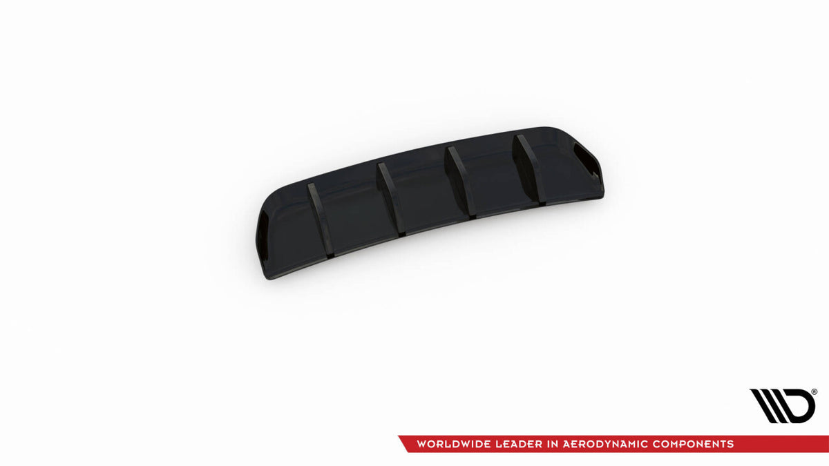 Heckansatz Diffusor passend für VW Tiguan R Mk2 FL schwarz Hochglanz