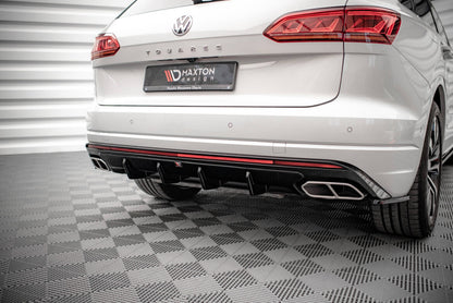 Heckansatz Diffusor passend für VW Touareg R-line Mk3 schwarz Hochglanz