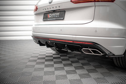 Heckansatz Diffusor passend für VW Touareg R-line Mk3 schwarz Hochglanz