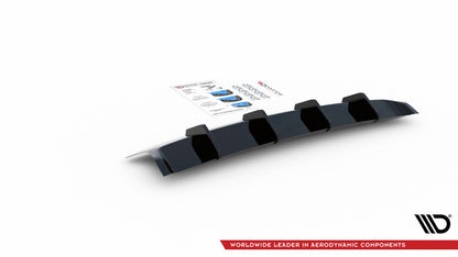 Heckansatz Diffusor passend für VW Touareg R-line Mk3 schwarz Hochglanz
