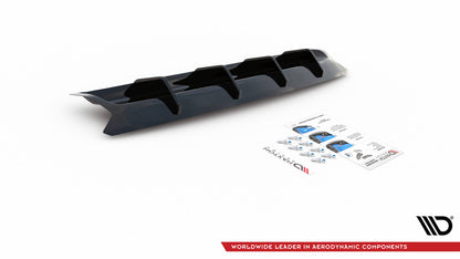 Heckansatz Diffusor passend für VW Touareg R-line Mk3 schwarz Hochglanz