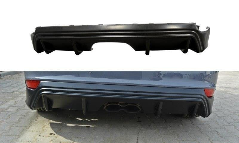 Heckansatz Diffusor (RS-Look) passend für Ford Focus ST Mk3 FL ABS-Kunststoff