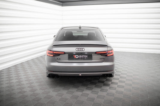 Heckansatz Diffusor V.1 passend für Audi A4 S-line B9 (Doppelauspuff li.) schwarz Hochglanz