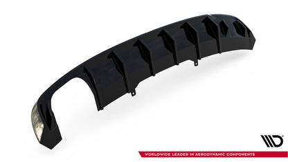 Heckansatz Diffusor V.1 passend für Audi A4 S-line B9 (Doppelauspuff li.) schwarz Hochglanz