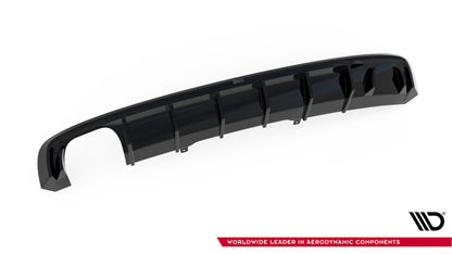 Heckansatz Diffusor V.1 passend für Audi A4 S-line B9 (Doppelauspuff li.) schwarz Hochglanz