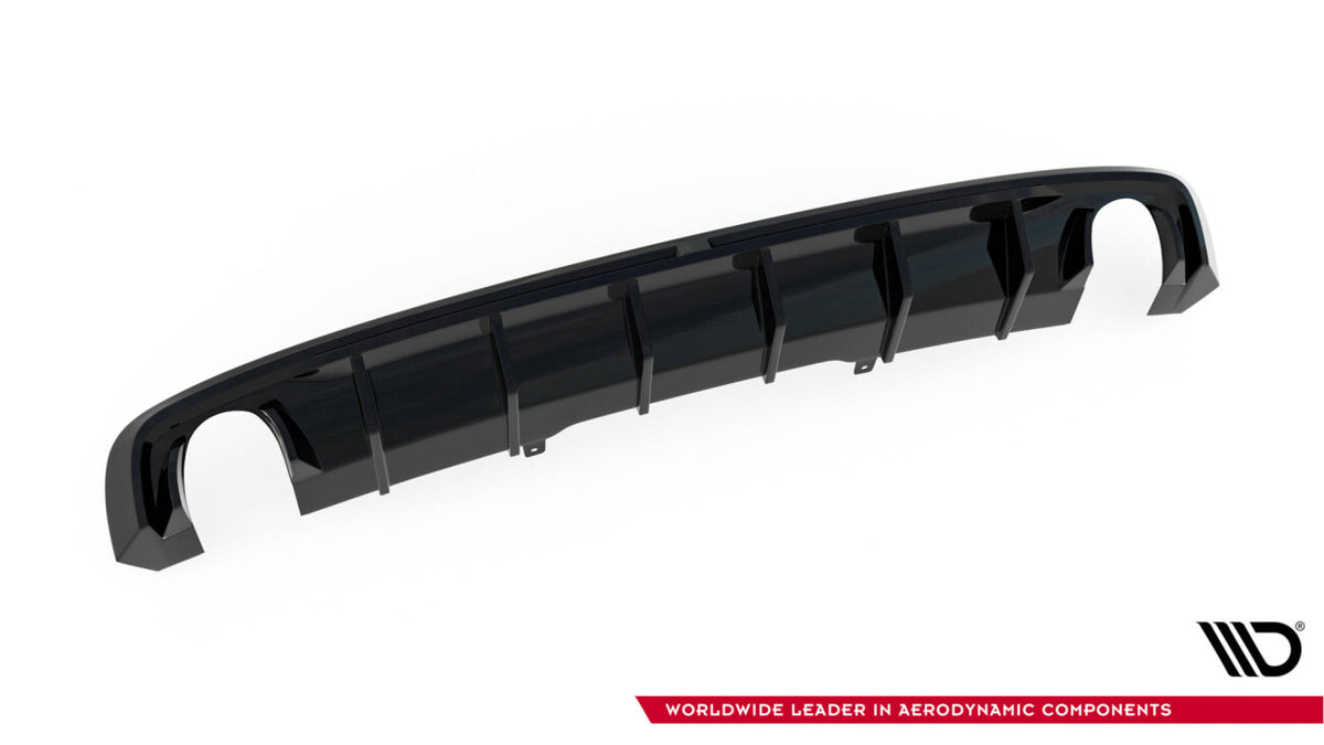 Heckansatz Diffusor V.1 passend für Audi A4 S-line B9 (Einzelauspuff li. re.) schwarz Hochglanz