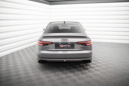 Heckansatz Diffusor V.1 passend für Audi A4 S-line B9 (Einzelauspuff li. re.) schwarz Hochglanz