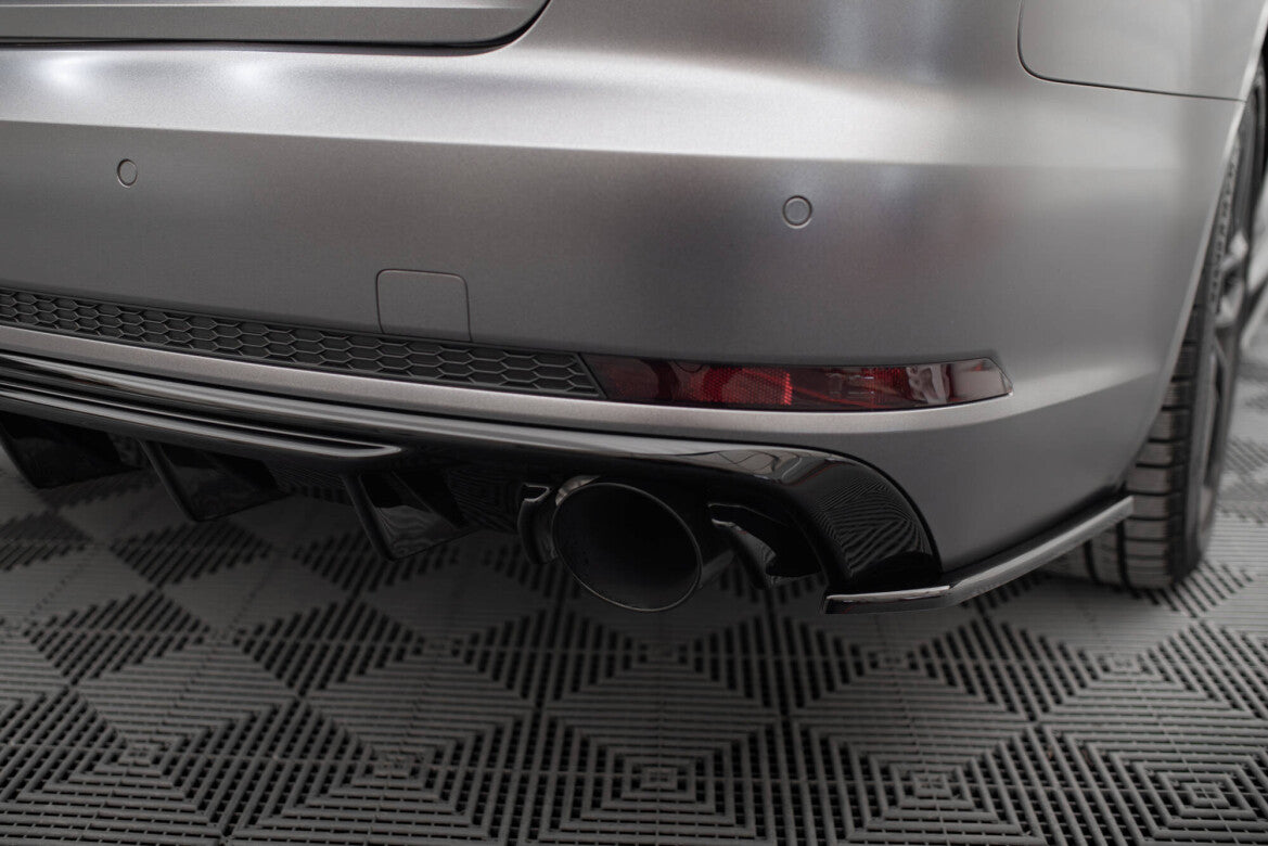 Heckansatz Diffusor V.1 passend für Audi A4 S-line B9 (Einzelauspuff li. re.) schwarz Hochglanz