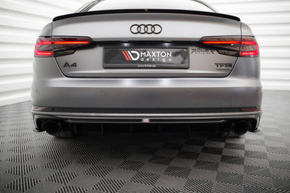 Heckansatz Diffusor V.1 passend für Audi A4 S-line B9 (Einzelauspuff li. re.) schwarz Hochglanz