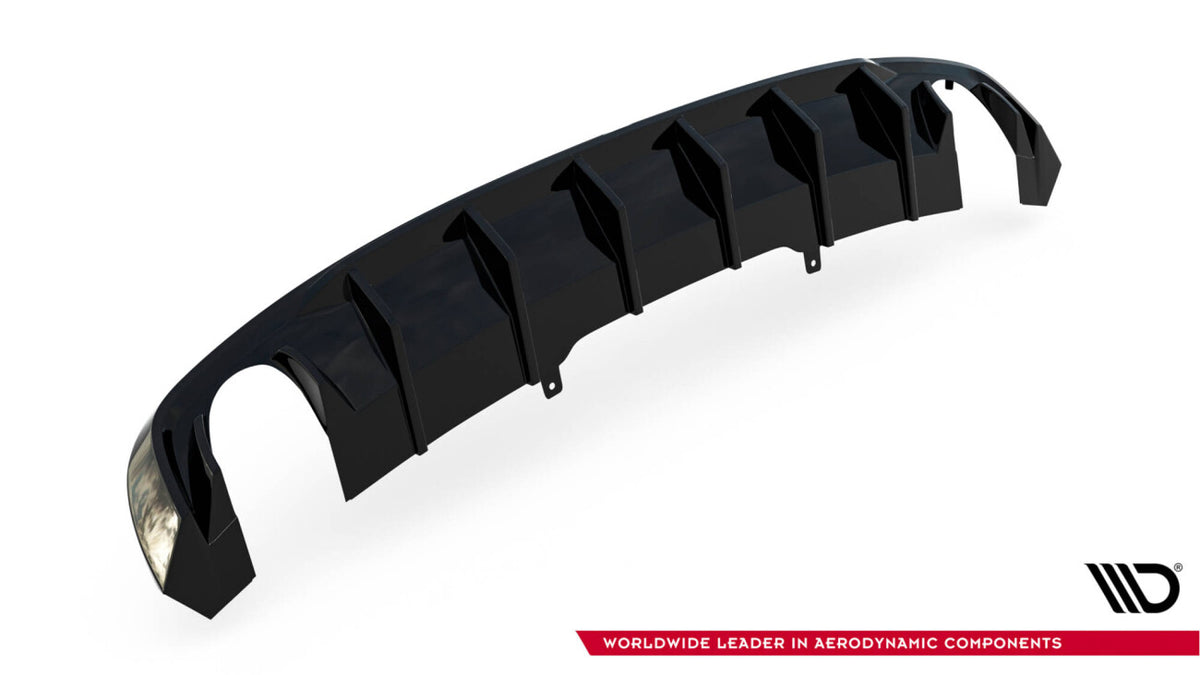 Heckansatz Diffusor V.1 passend für Audi A4 S-line B9 (Einzelauspuff li. re.) schwarz Hochglanz