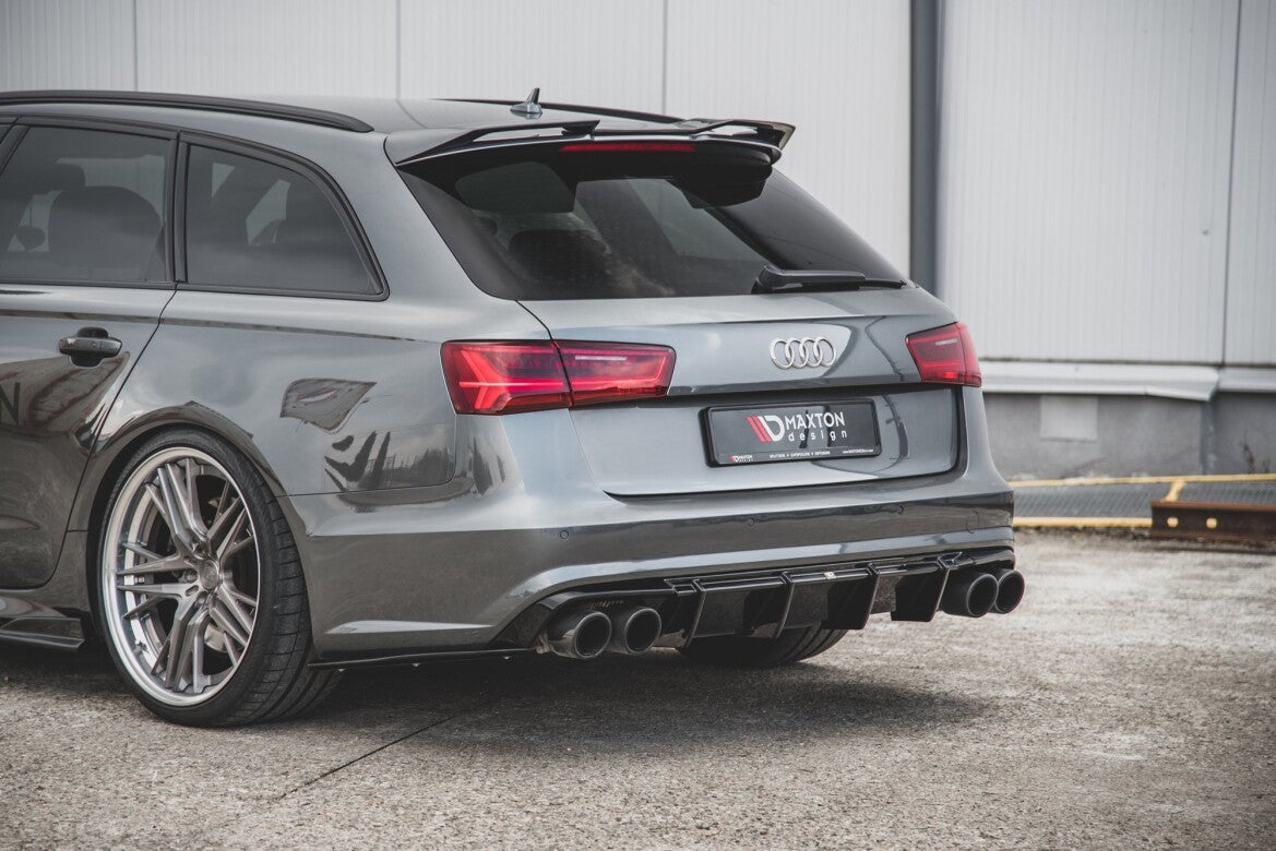 Heckansatz Diffusor V.1 passend für Audi S6 C7 FL schwarz Hochglanz