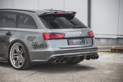 Heckansatz Diffusor V.1 passend für Audi S6 C7 FL schwarz Hochglanz