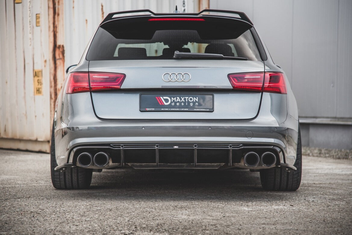 Heckansatz Diffusor V.1 passend für Audi S6 C7 FL schwarz Hochglanz