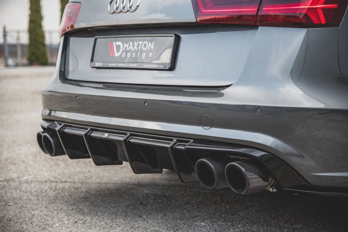 Heckansatz Diffusor V.1 passend für Audi S6 C7 FL schwarz Hochglanz