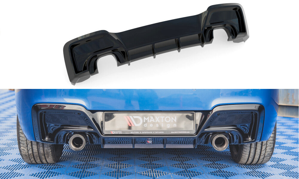 Heckansatz Diffusor V.1 passend für BMW M135i F20 schwarz Hochglanz