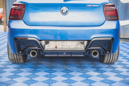 Heckansatz Diffusor V.1 passend für BMW M135i F20 schwarz Hochglanz
