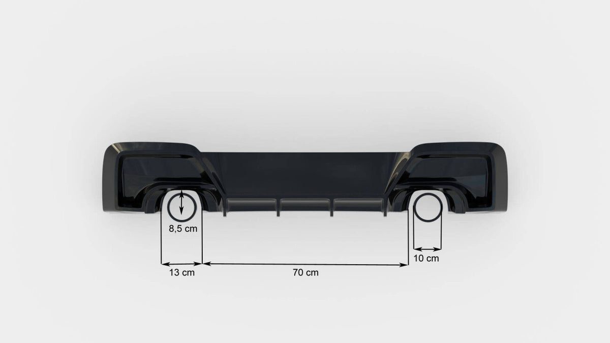 Heckansatz Diffusor V.1 passend für BMW M135i F20 schwarz Hochglanz