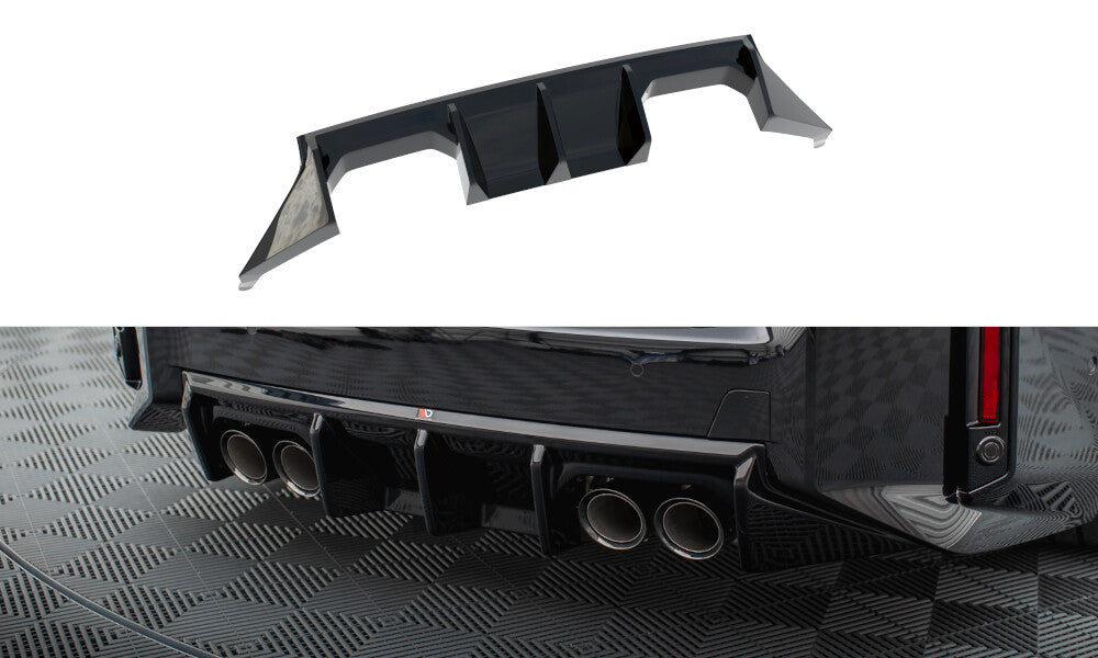 Heckansatz Diffusor V.1 passend für BMW M2 G87 schwarz Hochglanz