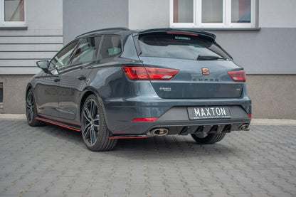 Heckansatz Diffusor V.1 passend für Seat Leon CUPRA Mk3 FL Sportstourer schwarz Hochglanz