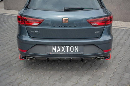 Heckansatz Diffusor V.1 passend für Seat Leon CUPRA Mk3 FL Sportstourer schwarz Hochglanz