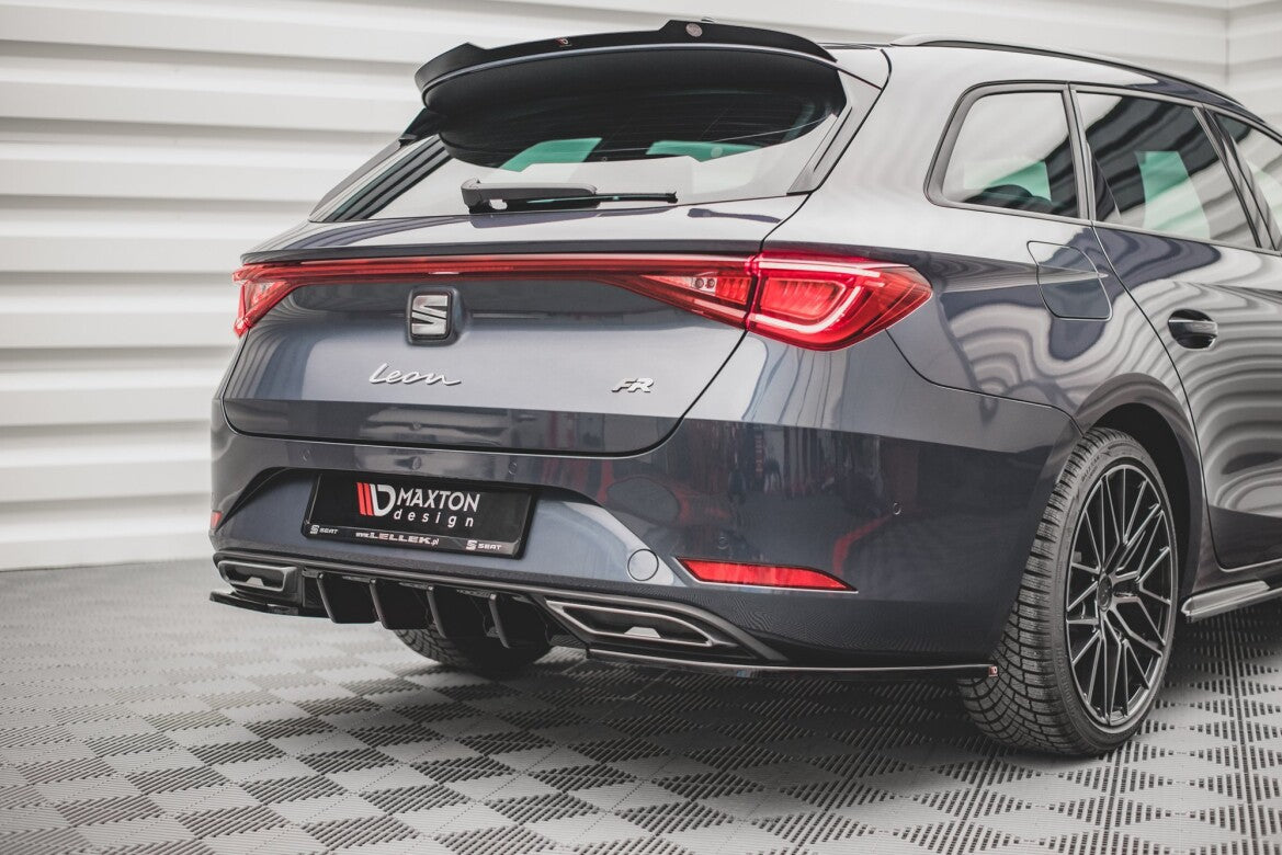 Heckansatz Diffusor V.1 passend für Seat Leon FR ST Mk4 schwarz Hochglanz