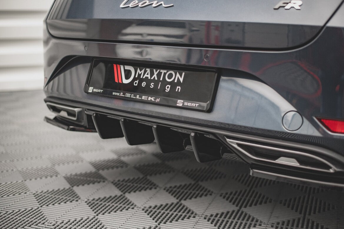Heckansatz Diffusor V.1 passend für Seat Leon FR ST Mk4 schwarz Hochglanz