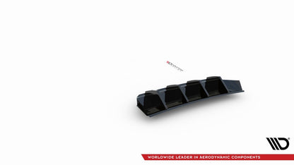 Heckansatz Diffusor V.1 passend für Seat Leon FR ST Mk4 schwarz Hochglanz