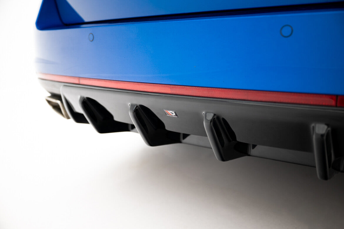 Heckansatz Diffusor V.1 passend für Skoda Octavia RS Mk3 / Mk3 FL Hatchback / Kombi schwarz Hochglanz