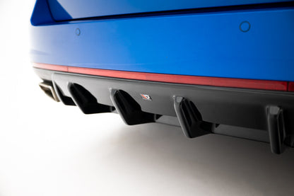 Heckansatz Diffusor V.1 passend für Skoda Octavia RS Mk3 / Mk3 FL Hatchback / Kombi schwarz Hochglanz
