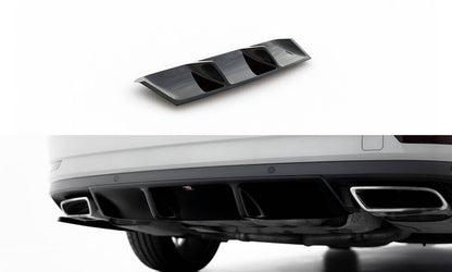 Heckansatz Diffusor V.1 passend für Skoda Superb Liftback / Combi Mk3 schwarz Hochglanz