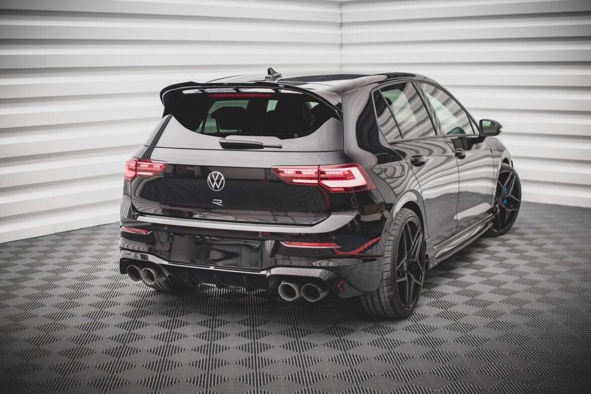 Heckansatz Diffusor V.1 passend für VW Golf R Hatchback Mk8 FL schwarz Hochglanz