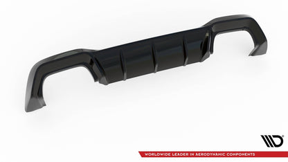 Heckansatz Diffusor V.1 passend für VW Golf R Hatchback Mk8 FL schwarz Hochglanz