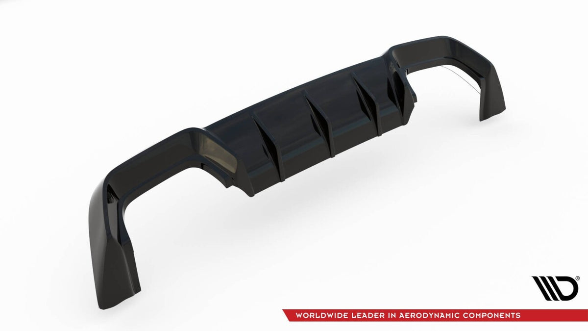 Heckansatz Diffusor V.1 passend für VW Golf R Hatchback Mk8 FL schwarz Hochglanz
