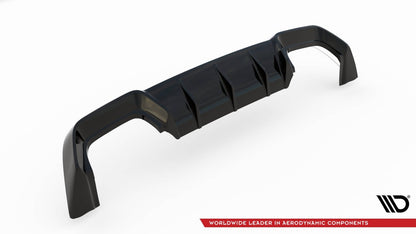Heckansatz Diffusor V.1 passend für VW Golf R Hatchback Mk8 FL schwarz Hochglanz