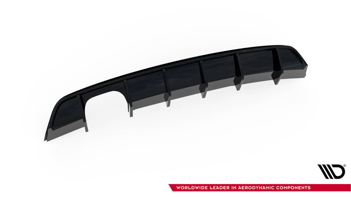 Heckansatz Diffusor V.1 passend für VW Scirocco Mk3 schwarz Hochglanz