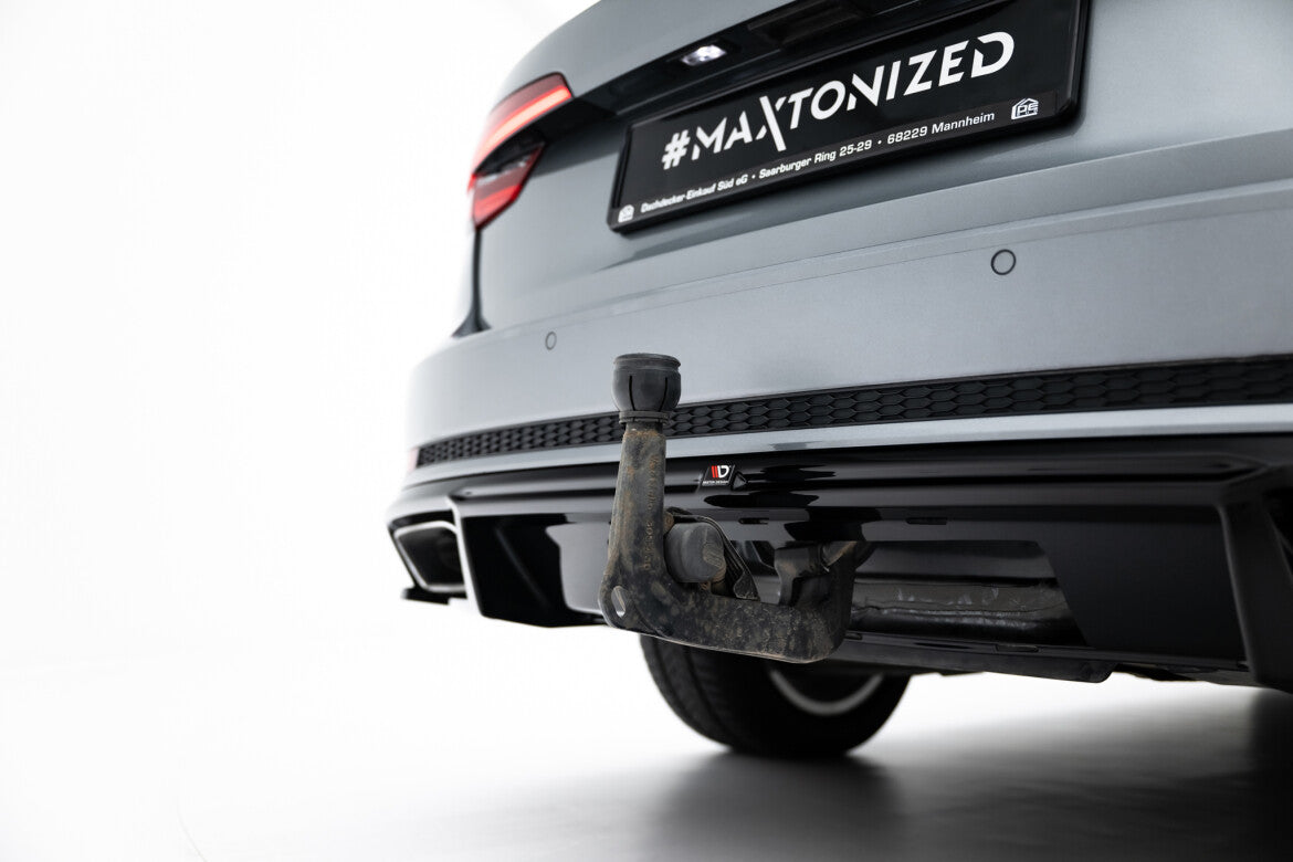 Heckansatz Diffusor V.2 passend für Audi A4 S-Line Limousine / Avant B9 schwarz Hochglanz
