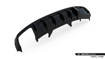 Heckansatz Diffusor V.2 passend für Audi A4 S-Line Limousine / Avant B9 schwarz Hochglanz