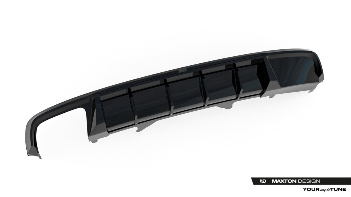 Heckansatz Diffusor V.2 passend für Audi A4 S-Line Limousine / Avant B9 schwarz Hochglanz