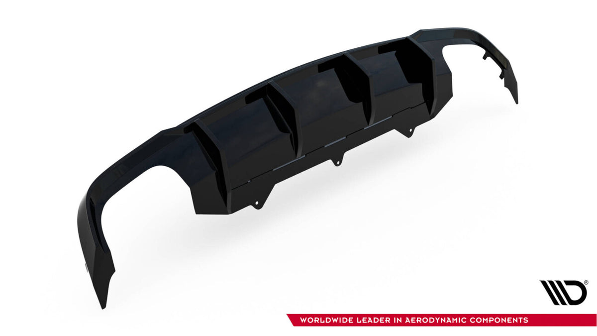 Heckansatz Diffusor V.2 passend für Audi A6 / A6 C7 S-line/ S6 C7 FL schwarz Hochglanz