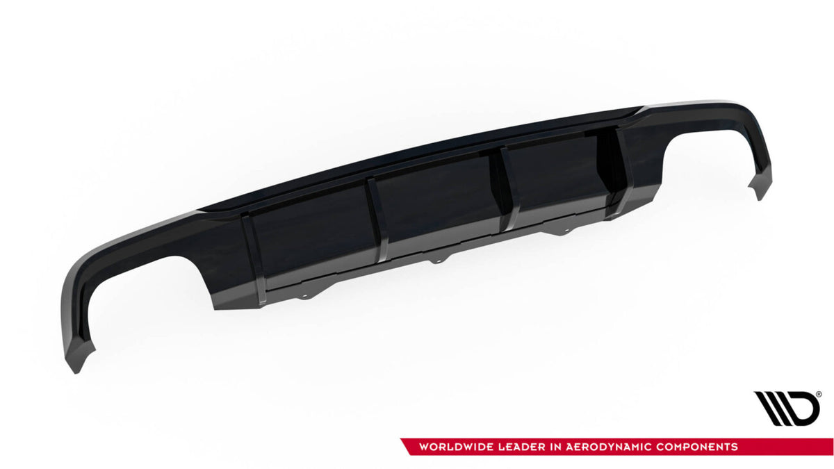 Heckansatz Diffusor V.2 passend für Audi A6 / A6 C7 S-line/ S6 C7 FL schwarz Hochglanz