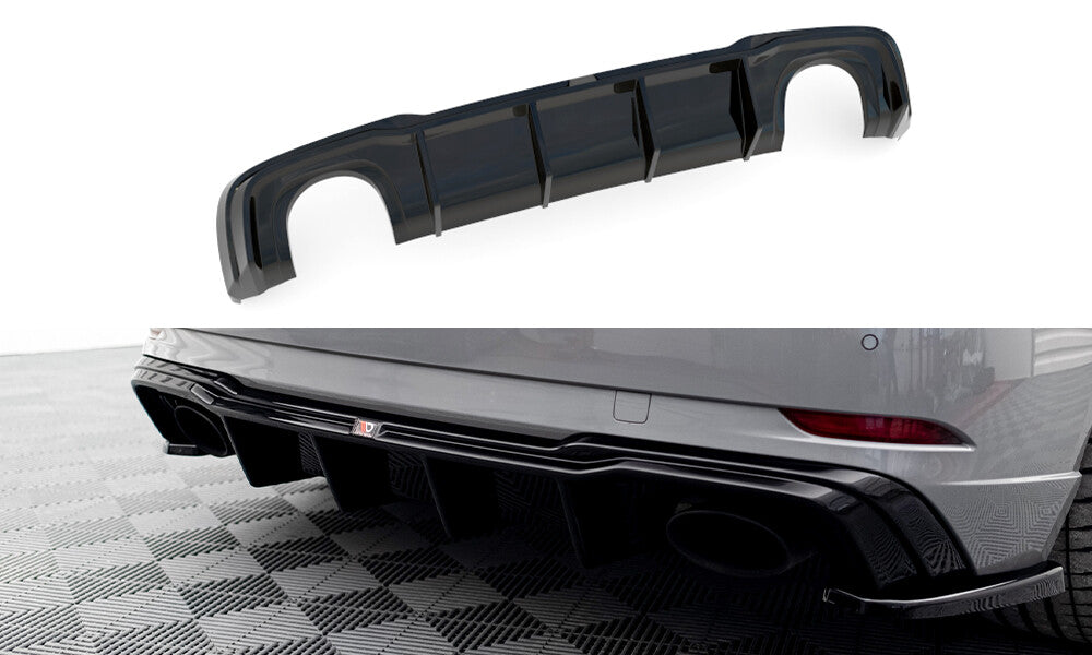 Heckansatz Diffusor V.2 passend für Audi RS3 8V Sportback FL schwarz Hochglanz