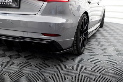 Heckansatz Diffusor V.2 passend für Audi RS3 8V Sportback FL schwarz Hochglanz