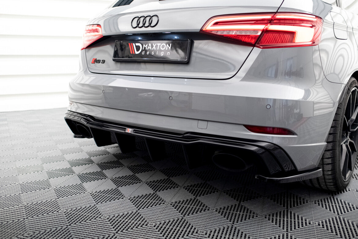 Heckansatz Diffusor V.2 passend für Audi RS3 8V Sportback FL schwarz Hochglanz