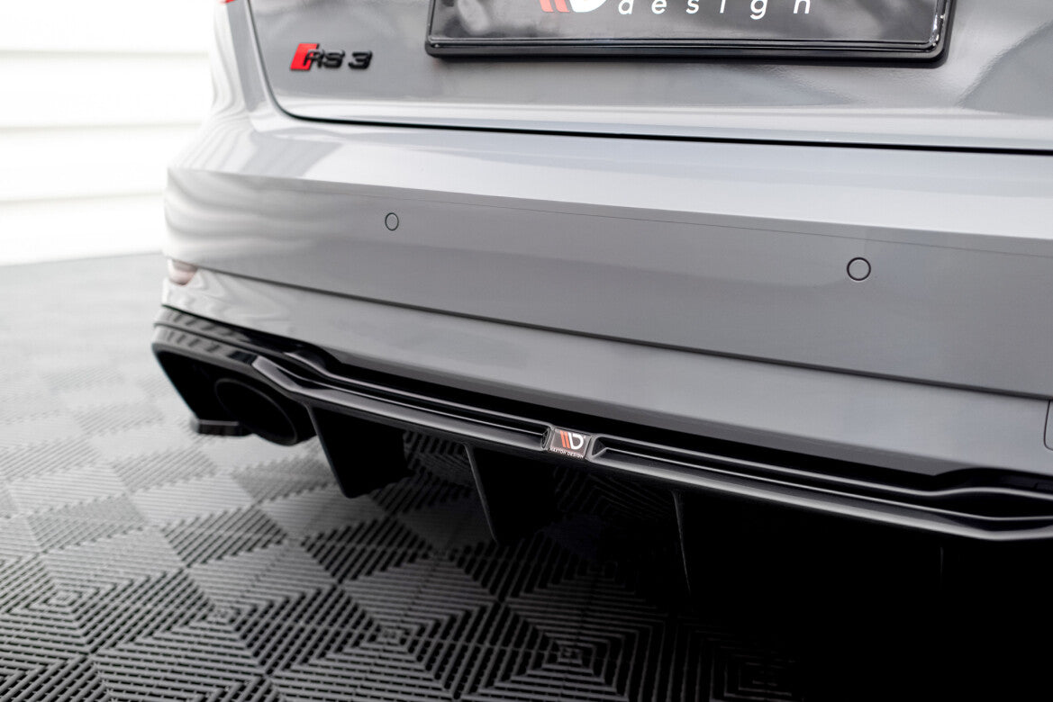 Heckansatz Diffusor V.2 passend für Audi RS3 8V Sportback FL schwarz Hochglanz