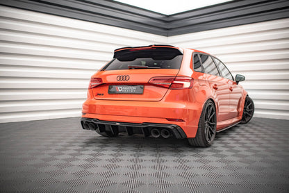 Heckansatz Diffusor V.2 passend für Audi RS3 Sportback 8V FL schwarz Hochglanz