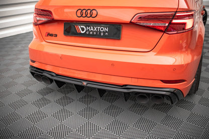 Heckansatz Diffusor V.2 passend für Audi RS3 Sportback 8V FL schwarz Hochglanz