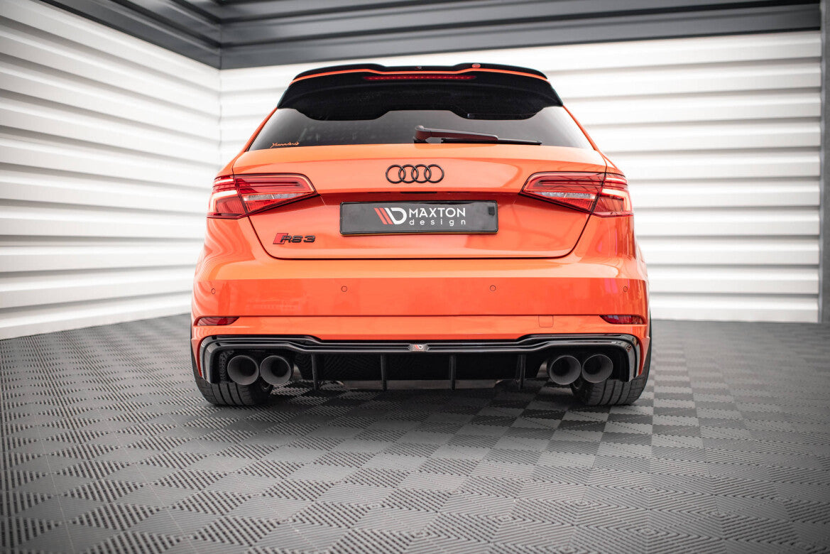 Heckansatz Diffusor V.2 passend für Audi RS3 Sportback 8V FL schwarz Hochglanz